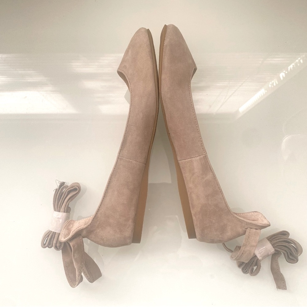 Steve Madden Blcome Light Gray Straps Leather Size 7M NWOT Ballet Flats - Picture 6 of 10